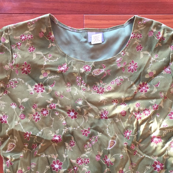 URBAN WORKS OLIVE FLORAL SHIRT NWT - Picture 2 of 8